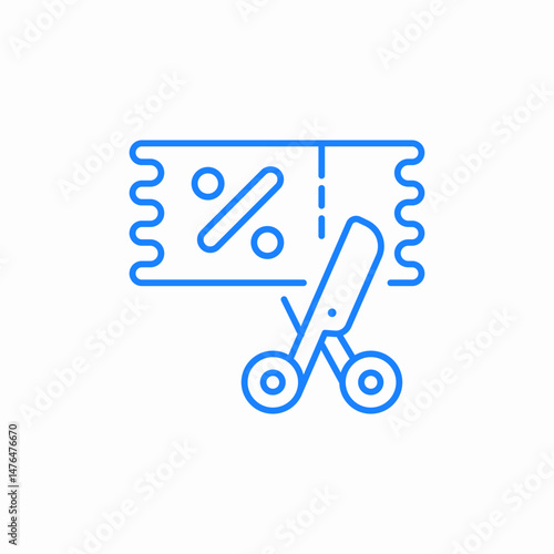 discount coupon scissors icon sign vector