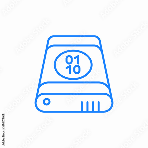 external hard drive icon sign vector