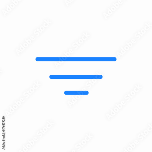 filter sort options icon sign vector