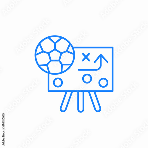 football tactic board icon sign vector