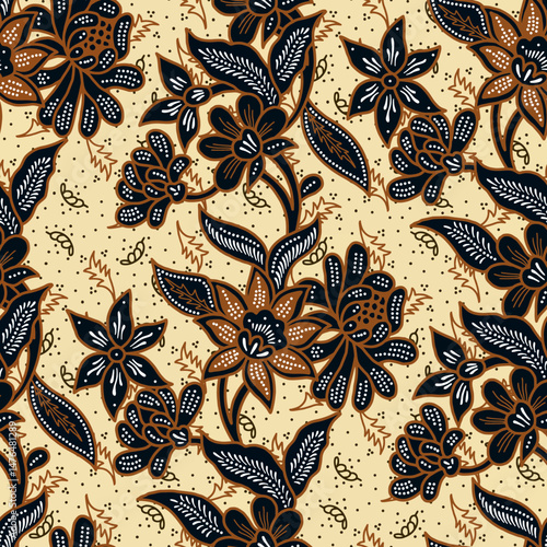 classic Indonesian batik motif with traditional design style