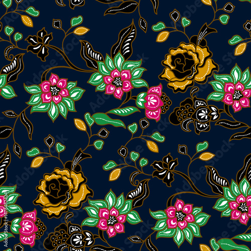 classic Indonesian batik motif with traditional design style