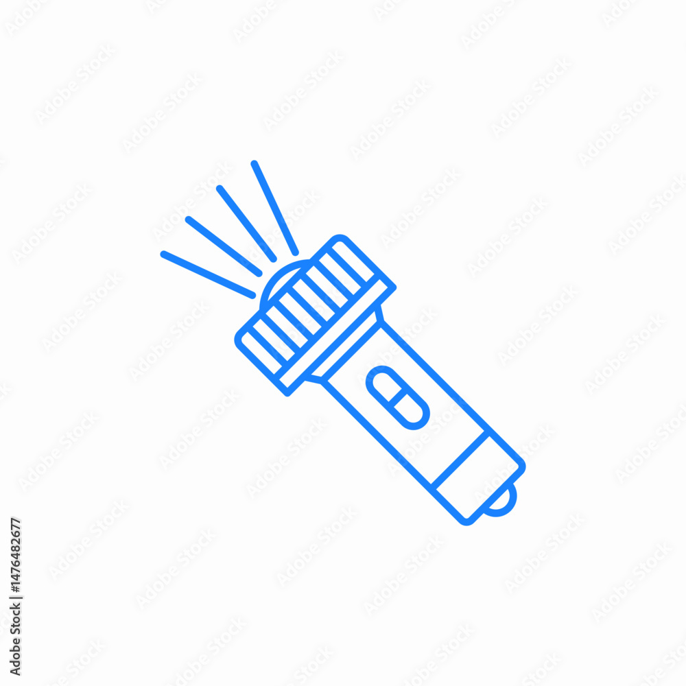 handheld flashlight light icon sign vector handheld flashlight light icon sign vector