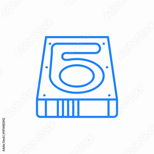 hard drive icon sign vector