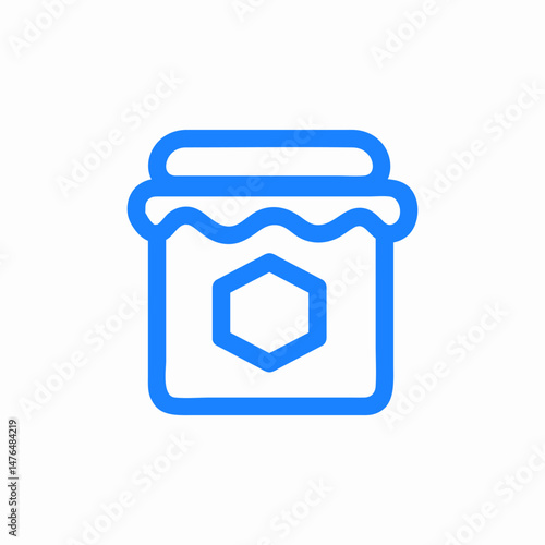 honey jar container icon sign vector