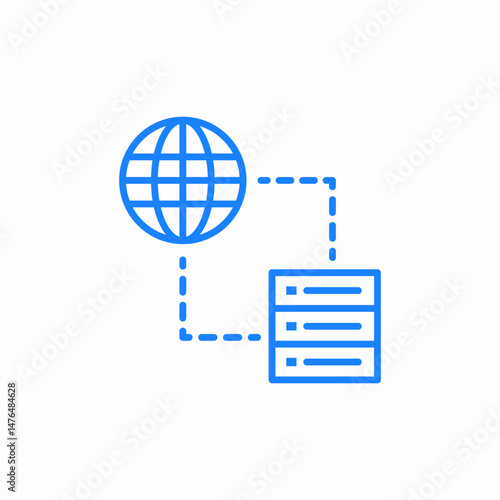 internet server connection icon sign vector