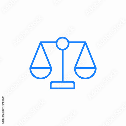 justice balance scale icon sign vector