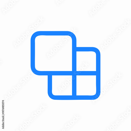 layout grid interface icon sign vector