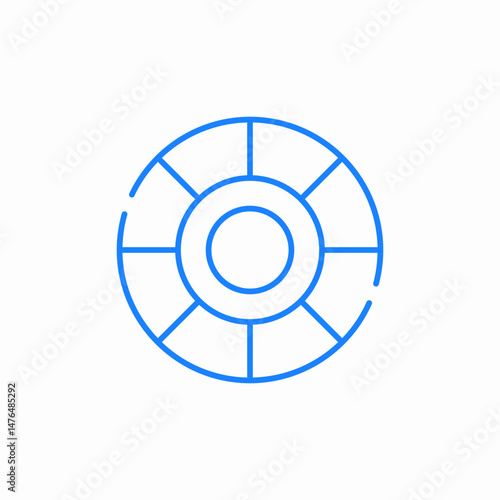 lifesaver ring symbol icon sign vector