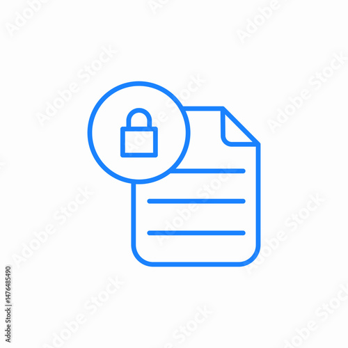 locked document icon sign vector