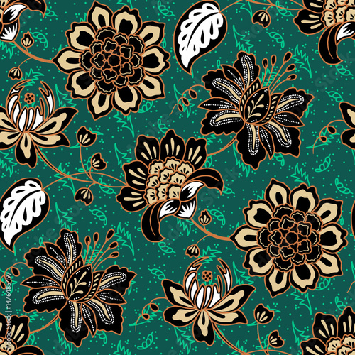 classic Indonesian batik motif with traditional design style