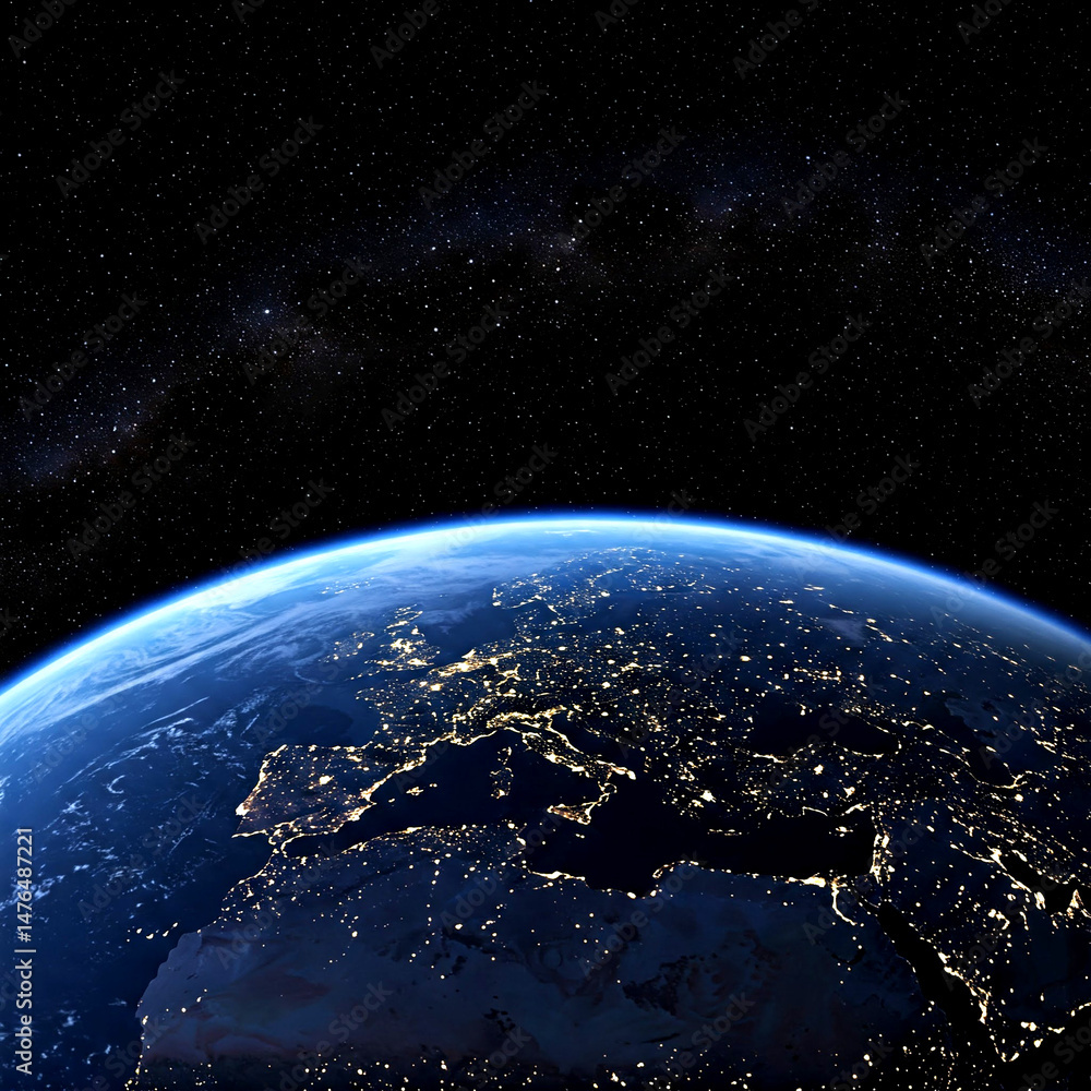 Obraz premium earth and moon