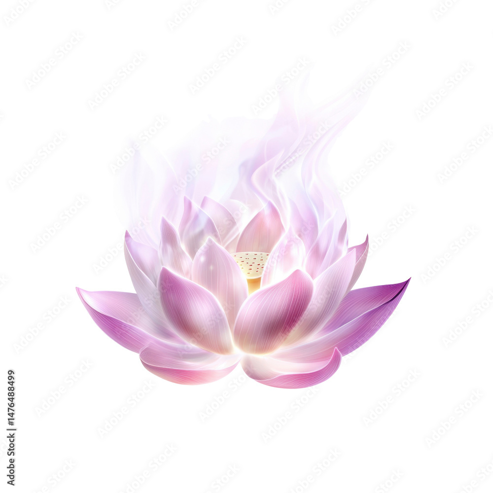 Fototapeta premium Glowing Lotus Flower with Ethereal Light