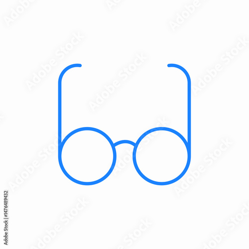 read view glasses icon sign vector