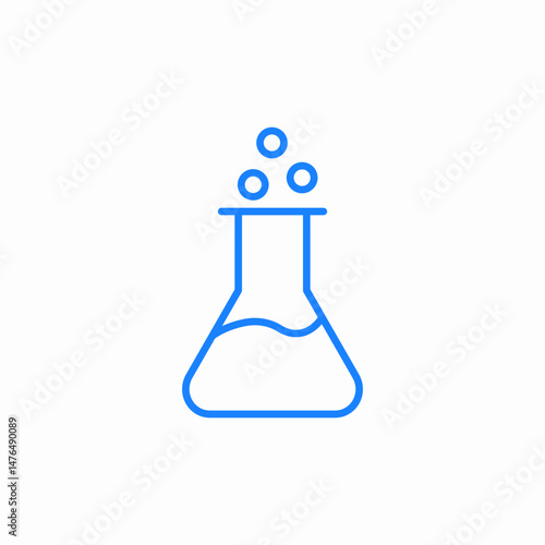 science chemistry flask icon sign vector