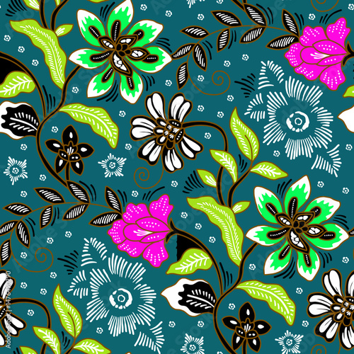 classic Indonesian batik motif with traditional design style