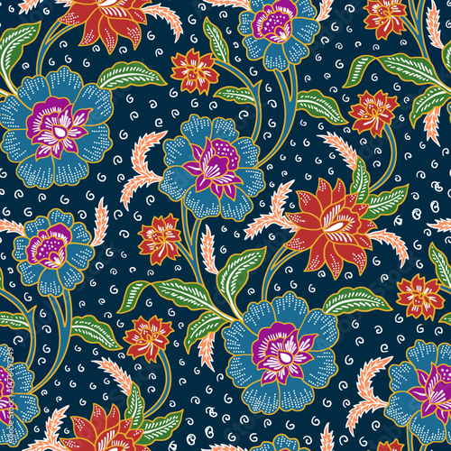classic Indonesian batik motif with traditional design style
