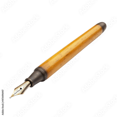 Wallpaper Mural Elegant wooden fountain pen with metallic accents Torontodigital.ca