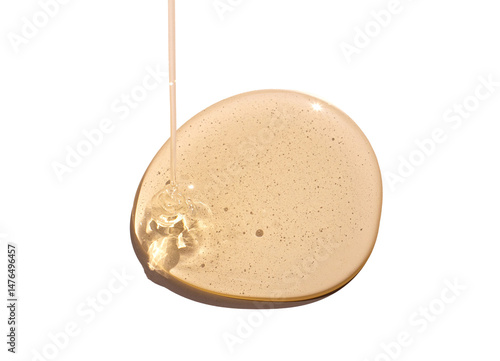 round drop gel serum on a transparent background