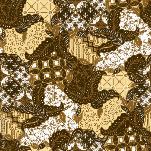 classic Indonesian batik motif with traditional design style