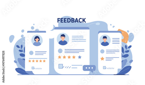 User review and feedback interface design concept for digital platforms