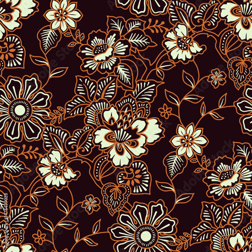 classic Indonesian batik motif with traditional design style