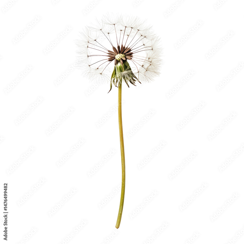 custom made wallpaper toronto digitalA single dandelion seed head on a long stem against a black background