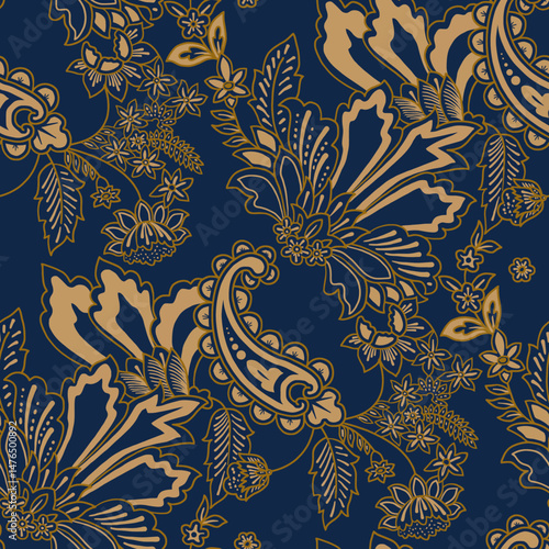 classic Indonesian batik motif with traditional design style