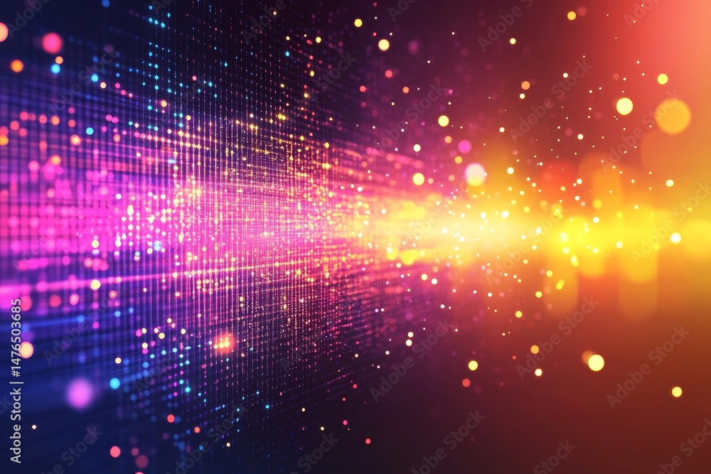 Obraz premium Abstract Bright Digital Background, Generative AI
