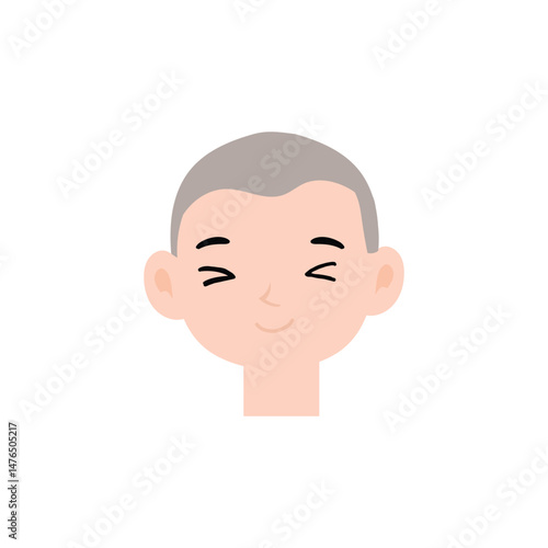 Boy expression face variant different cartoon. Boy Emoji Collection Isolated on white background. popular face expression