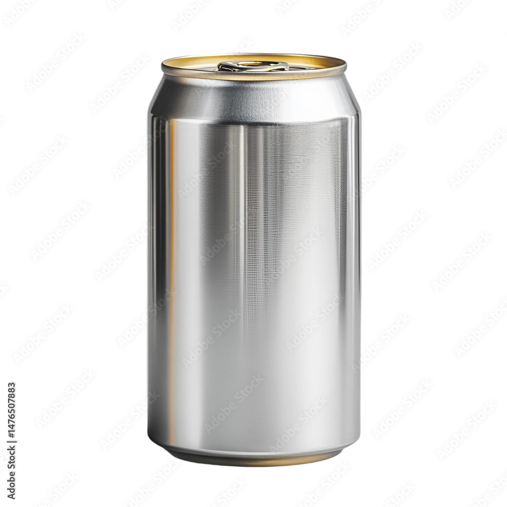 Aluminum can on a white and transparent background. Aluminum can on a white and transparent background.