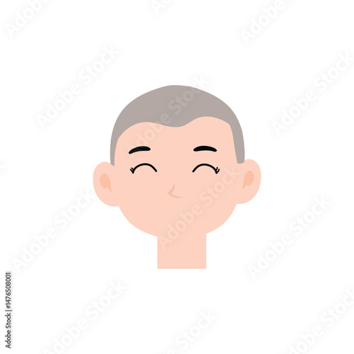 Boy expression face variant different cartoon. Boy Emoji Collection Isolated on white background. popular face expression
