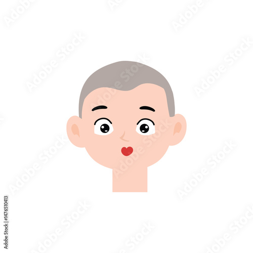 Boy expression face variant different cartoon. Boy Emoji Collection Isolated on white background. popular face expression