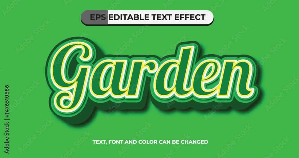 Garden Editable Vector Text Effect Garden Editable Vector Text Effect