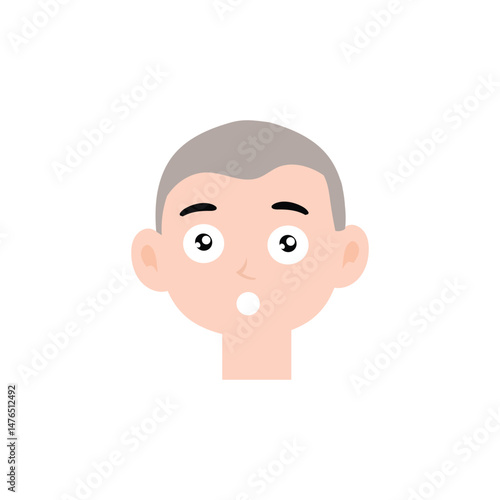 Boy expression face variant different cartoon. Boy Emoji Collection Isolated on white background. popular face expression