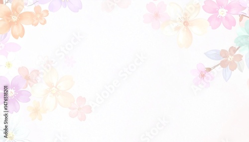Pastel Watercolor Flower Field in Bloom