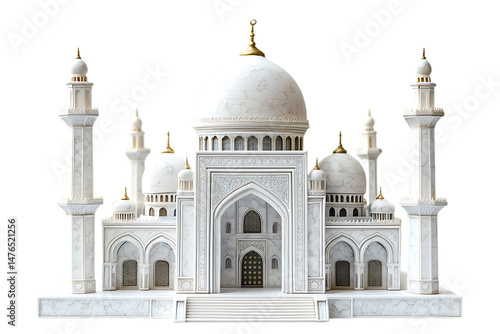 Wallpaper Mural White Marble Mosque Model on Transparent Background Torontodigital.ca