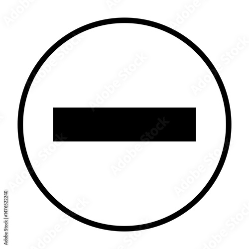 Free Download Runder schwarzer Button mit Minus Symbol	 - GFXLoad