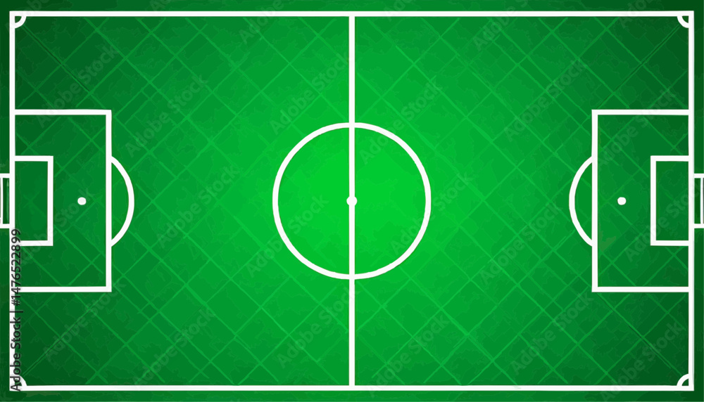 Flat Soccer Field Top View Vector Flat Soccer Field Top View Vector