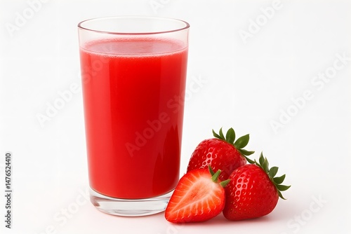 glass of strawberry juice