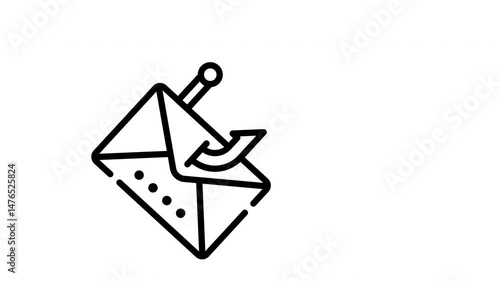 icon line motion graphic phishing