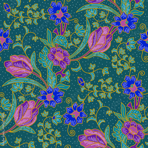 classic Indonesian batik motif with traditional design style