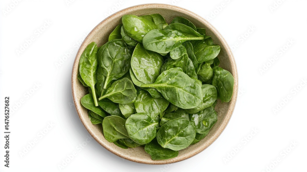 A spinach salad with red onions in a wooden bowl. A spinach salad with red onions in a wooden bowl.