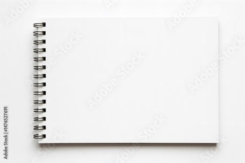 blank notebook isolated on white