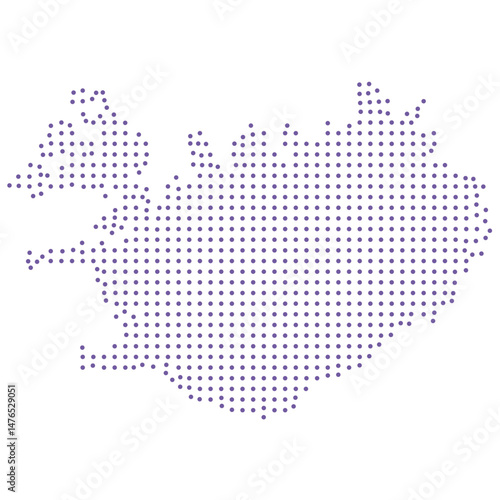 Wallpaper Mural Iceland map dotted pattern design purple circle Torontodigital.ca