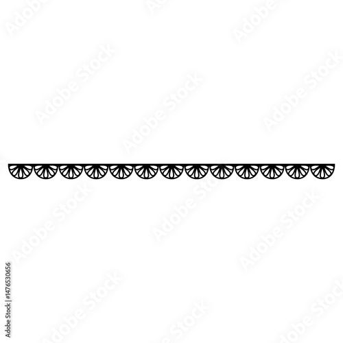 Cuff vector icon. simple lace border line illustration sign. Seamless lace trim symbol or logo.