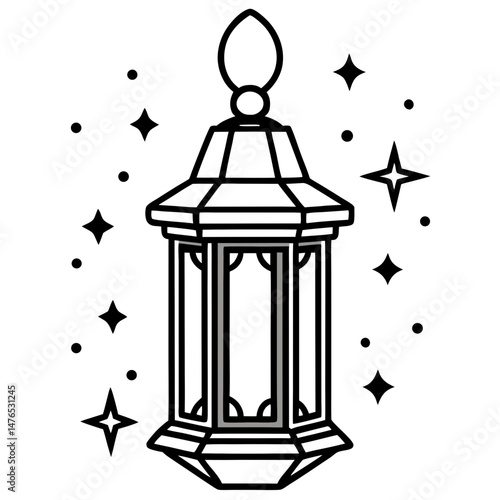 lantern in the night