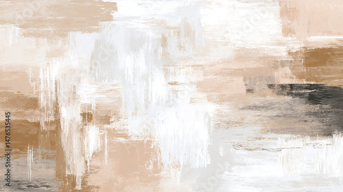 Beige and White Abstract Brushstroke Painting, Abstract pale orange oil paint brushstrokes texture pattern painting wallpaper background