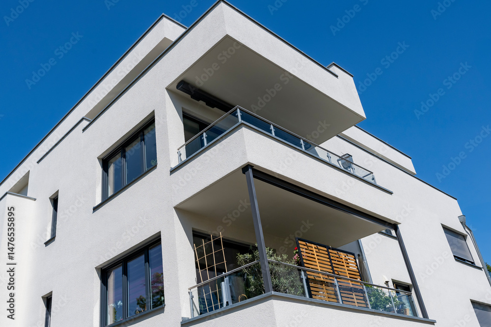 Obraz premium Moderne Appartmenthäuser mit Balkon
