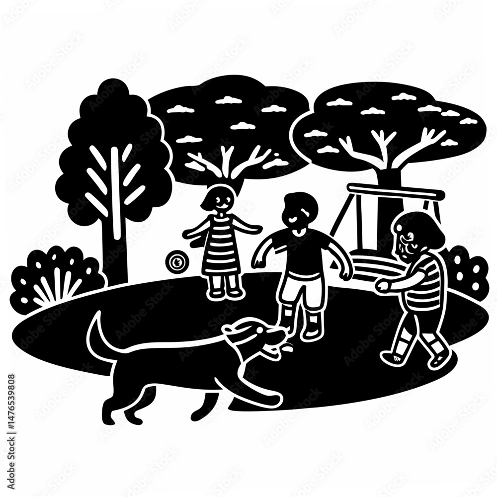 Obraz premium children on the beach